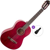 Valencia VC204 Basic SET 4/4 Transparent Wine Red Klasična kitara