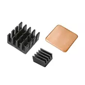 Hladnjak za RaspberryPi 3, aluminijumski, set 3/1 crni