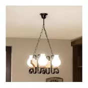 Brilagi - Luster na lancu QUEEN 4xE14/40W/230V hrast
