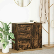 Komoda s ladicama dimljenog hrasta 71x35x65cm konstruirano drvo