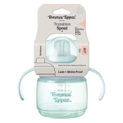 Tommee Tippee nastavek za lonček lonček z ustnikom in ročaji, Transition Cup, 4m+, 150ml mint