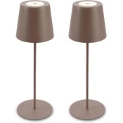 BRILONER 2x LED namizna svetilka, brezžična, na dotik, zatemnitev, višinsko nastavljiva