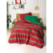 Lessentiel Maison Komplet posteljine Holly, 160x220 cm, Crveno-zelena