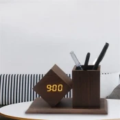 TOO PHC-330-DB digitalni sat s držacem za tiskanice tamnobraon