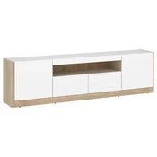 Modern Living Tv-element Calima, Bela, Barva Hrasta