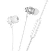 Hoco Žične ušesne slušalke Hoco M110 s 3,5-mm priključkom, srebrne