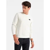 OMBRE Moška majica s kovinskim zatičem kremna MDN127140 XL