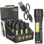 Taktična LED svetilka COB 10W, 500mAh, 500lm, IPX5 61935