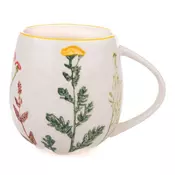 Bela porcelanasta skodelica 500 ml Flower Garden – Dakls