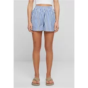 Womens striped shorts white/blue