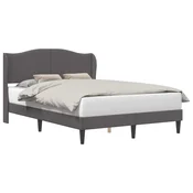 Vidaxl Konstrukcija postelje Siva 160 x 200 cm Umetno usnje