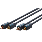 clicktronic Avdio priključni kabel clicktronic [2x Cinch vtič - 2x Cinch vtič] 5 m moder pozlačen vtični kontakt