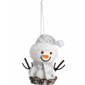 Božični okrasek snežak srebrn 11 cm