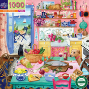 eeBoo - Puzzle Ružicasta kuhinja - 1 000 dijelova