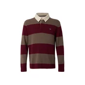 GANT Pulover pikčasto rjava/bordo/volneno bela