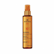 Nuxe Bronasto olje za porjavitev za obraz in telo Sun SPF 10 (Tanning Oil Low Protection) sončenje (Tanni