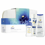 Dove Darilni set za nego telesa s kozmetično torbico Nourish