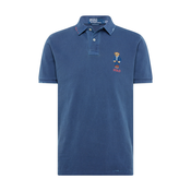 Pamučna polo majica Polo Ralph Lauren boja: tamno plava, s aplikacijom, 710934708