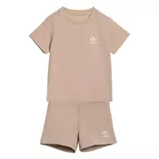 ADIDAS ORIGINALS Komplet REGULAR WAFFLE SHORT T-SHIRT kaki/bela