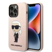 Karl Lagerfeld Silicone Ikonik ovitek za iPhone 14 Pro Max - roza