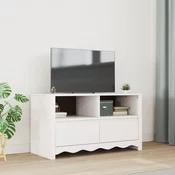 TV ormar Drammen Bijelo 99 x 43 x 55 cm Cvrsto borovo drvo