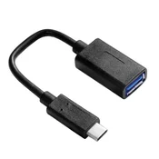 VALUE Adapter USB 3.2 Gen 1 USB-A na USB-C, OTG, F/M, 0,15 m, crni 11.99.9030-25