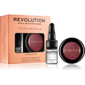 Makeup Revolution Flawless Foils metalik sjenilo za oci s bazom nijansa Rose Gold 2 g + 2 ml