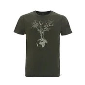 Life-Tree Majica Fairwear Organic Weltenbaum zelena