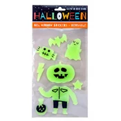Silikonske gel nalepke za okna HALLOWEEN PUMPKIN, ki se svetijo v temi