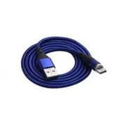 Akyga Kabel USB-A/USB-C 18W Magnetni priključek modri 1m, svetleč