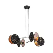 Luster na sajli MOTIF 4xE27/15W/230V crna/zlatna