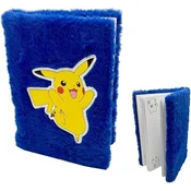 Pokemon Pikachu plišasta A5 beležka temno modre barve La Plume Doree