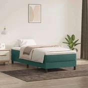 vidaXL vidaXL Box spring postelja brez vzmetnico temno zelena 90x220 cm žamet, (21792420)
