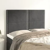 Vidaxl vidaXL Vzglavja za posteljo, 4 kosi, temno siva, 72x5x78/88 cm, žamet