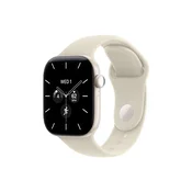 APPLE Watch Series 12 GPS + Cellular 42mm Pearl White Ceramic Case with Sand Sport Band - M/L (MJGX4WF/A)