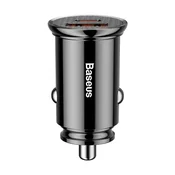 Baseus Circular USB-A+ USB-C automobilski punjac PD QC4.0 + 5A 30W, crna (CCALL-YS01)