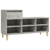 Vidaxl Omarica za čevlje betonsko siva 102x36x60 cm inženirski les