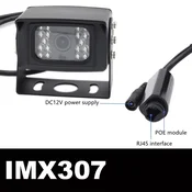 KJB Žična IP kamera z mikrofonom, IMX307, 6 mm, PoE