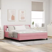 vidaXL vidaXL Boks postelja z vzmetnico Roza 180x200 cm Žamet, (22050637)