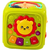 slomart LEAN TOYS Interaktivna izobraževalna kocka levinček, zelena