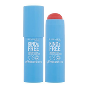 Rimmel London Kind & Free Tinted Multi Stick rdečilo za obraz 5 g Odtenek 004 tangerine dream