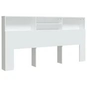 Vidaxl Vzglavna omarica bela 200x19x103,5 cm