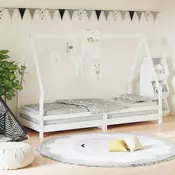 Vidaxl vidaXL Otroški posteljni okvir bel 80x200 cm borov les