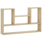 vidaXL Stenska polica Sonoma hrast 100 x 17 x 60 cm Obdelan les