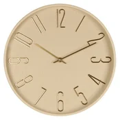Autronic Stenska ura premer 30 cm, plastika, zlate številke, krem ??(HW4027 CRM)