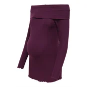 Only Maternity Majica OLMESMERALDA vinsko rdeča