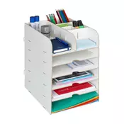 Northix Namizni organizator s 12 predelki za shranjevanje, sodoben sistem za pisarniške potrebščine