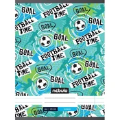 Nebulo: speti zvezan črtasti zvezek z napisom football time 81-32 A/4