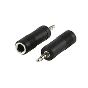 XWave adapter sa 6.33mm stereo(zenski) na 3.5mm stereo bananicu (muski)/bulk/crni ( 3.5MM/6.3MM )
