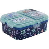 Stor Otroška škatla za malico XL Disney Frozen - 4 predali, plastična škatla za malico brez BPA, 81099